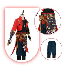 Game Genshin Impact Tohma Cosplay Costume Thoma Cosplay Costume for Man Halloween Cosplay Full Set with Headwear