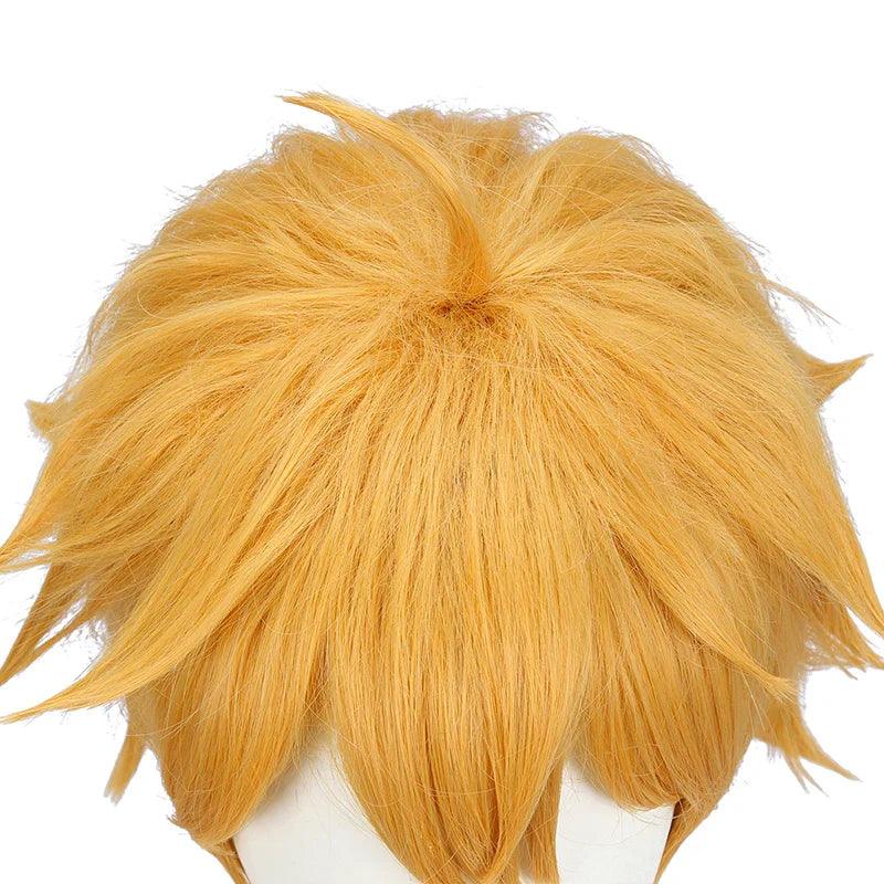 Game Genshin Impact Tohma Cosplay Wig 55cm Yellow Men Wigs Heat Resistant Synthetic Hair