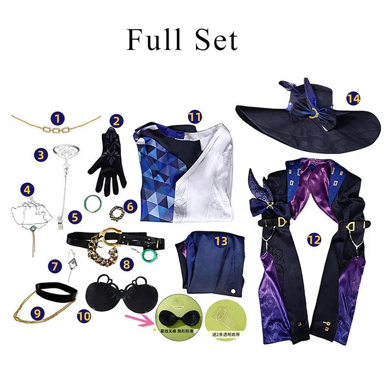 Game Honkai Star Rail Jade Cosplay Costume Ten Stonehearts Jade Women Suit Halloween Party Uniform With Hat