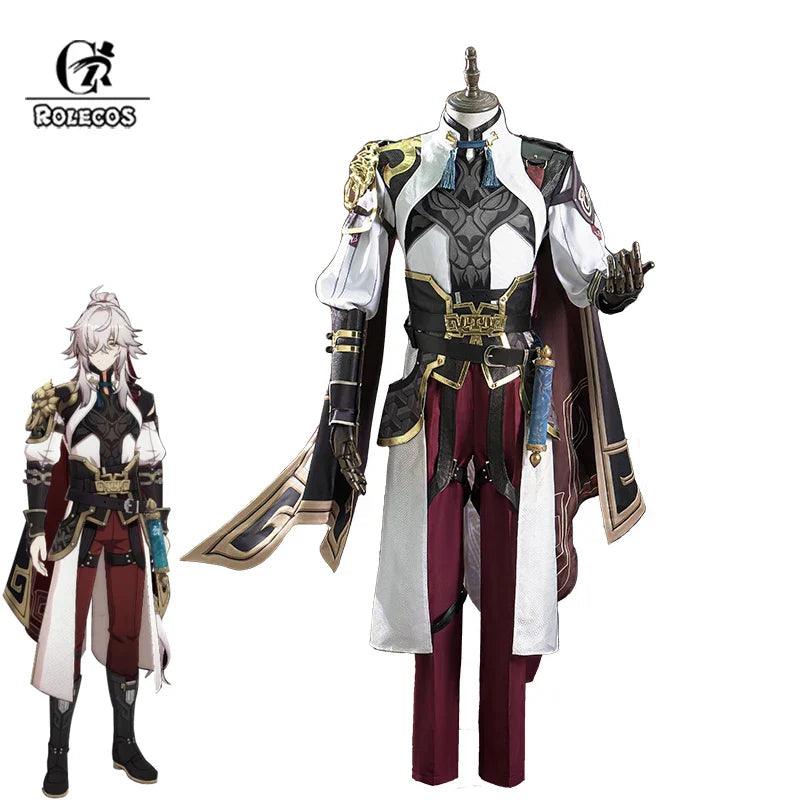 Game Honkai Star Rail Jing Yuan Cosplay Costume Gorgeous Handsome Men Rider Cosplay Suit Halloween Carnival Party Suit