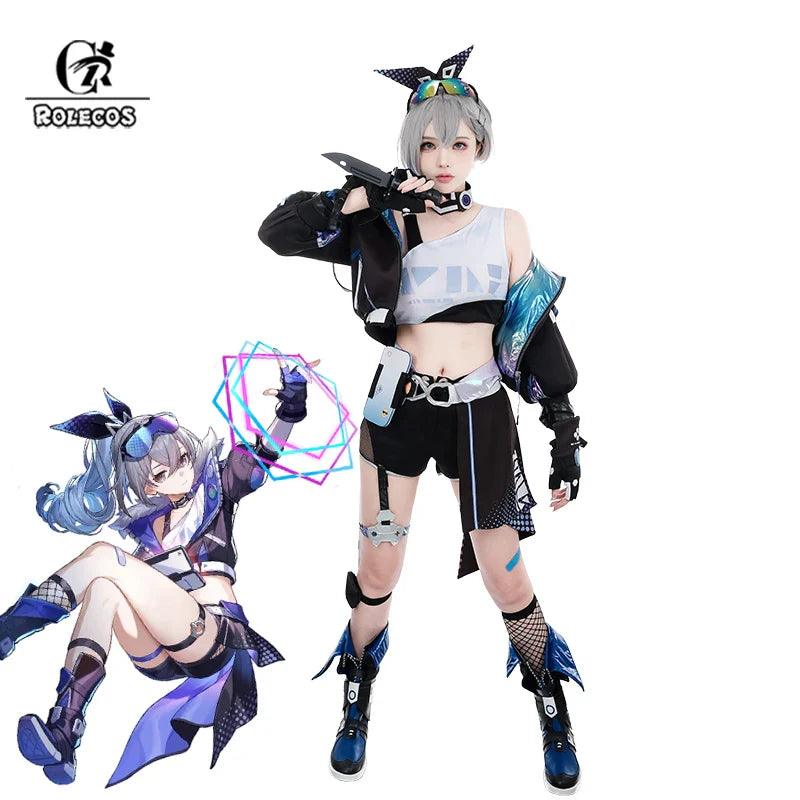 Game Honkai Star Rail Silver Wolf Cosplay Costume Stellaron Huntersr Silver Wolf Uniform Women Halloween Party Suit