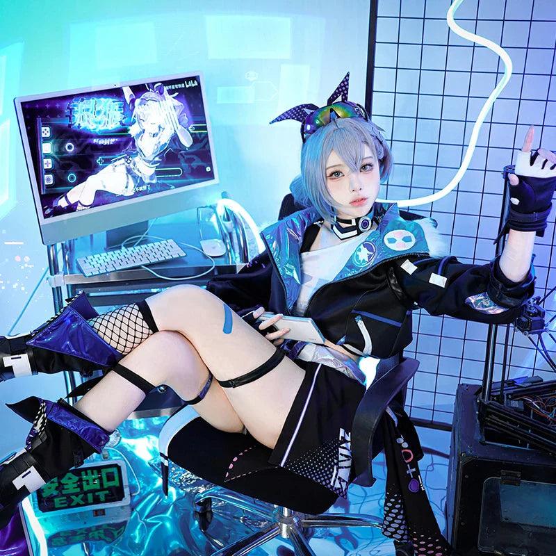 Game Honkai Star Rail Silver Wolf Cosplay Costume Stellaron Huntersr Silver Wolf Uniform Women Halloween Party Suit