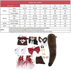 Game Honkai Star Rail Tingyun Cosplay Costume Ancient Style Fox Tails Design Women Dress Halloween Carnival Party Suit