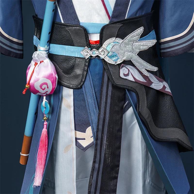 Game Honkai Star Rail Yanqing Cosplay Costume Gorgeous Handsome Men Cosplay Suit Halloween Carnival Party Suit