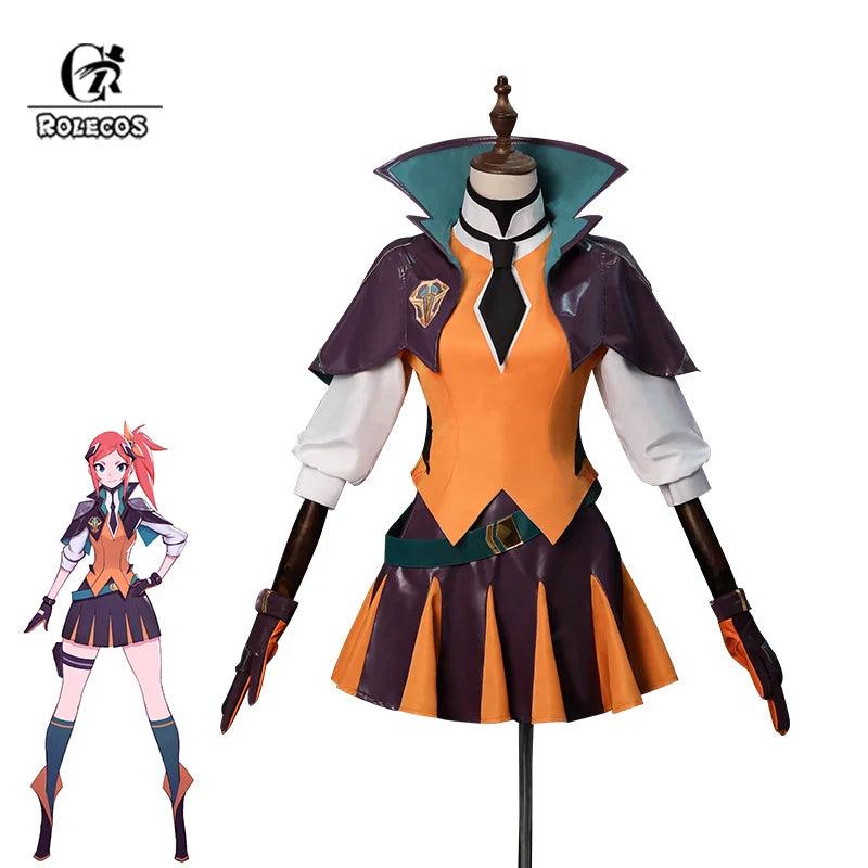 Game LOL Battle Academia Lux Cosplay Costume LOL Lux School Uniform Halloween Women Suit New Skin