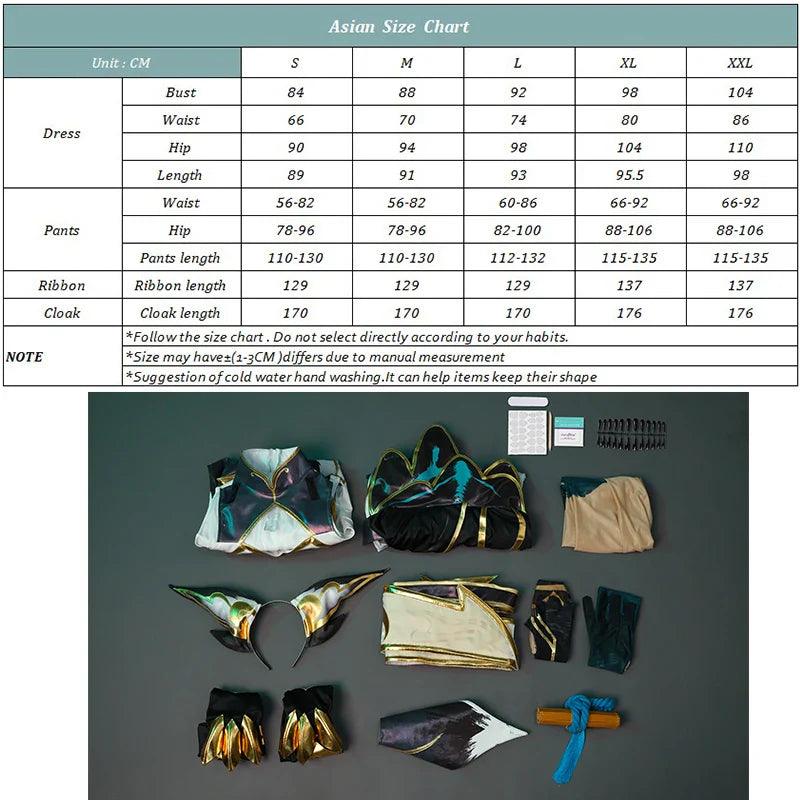 Game LOL Calligraphia Xayah Cosplay Costume LOL Xayah Chinese Style Dress Halloween Women Outfit with Cloak New Skin