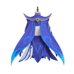 Game LOL Celadon Irelia Cosplay Costume New Skin Irelia Women Cosplay Costume Halloween Blue White Dress Full Set