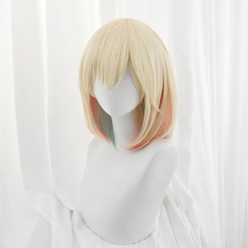 Game LOL Elementalist Lux Cosplay Wig 30cm Mixed Color Women Cosplay Wigs Heat Resistant Synthetic Hair