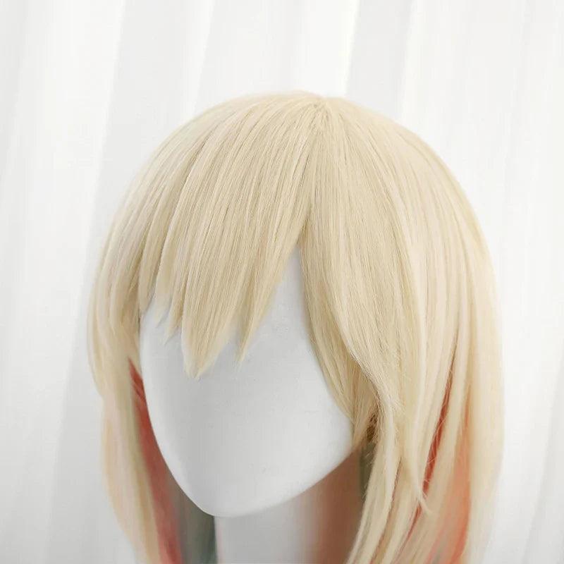 Game LOL Elementalist Lux Cosplay Wig 30cm Mixed Color Women Cosplay Wigs Heat Resistant Synthetic Hair