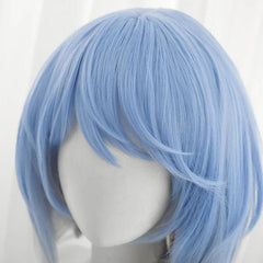 Game LOL Irelia Cosplay Wig New Skin 35cm Gradient Blue Color Women Cosplay Wigs Heat Resistant Synthetic Hair