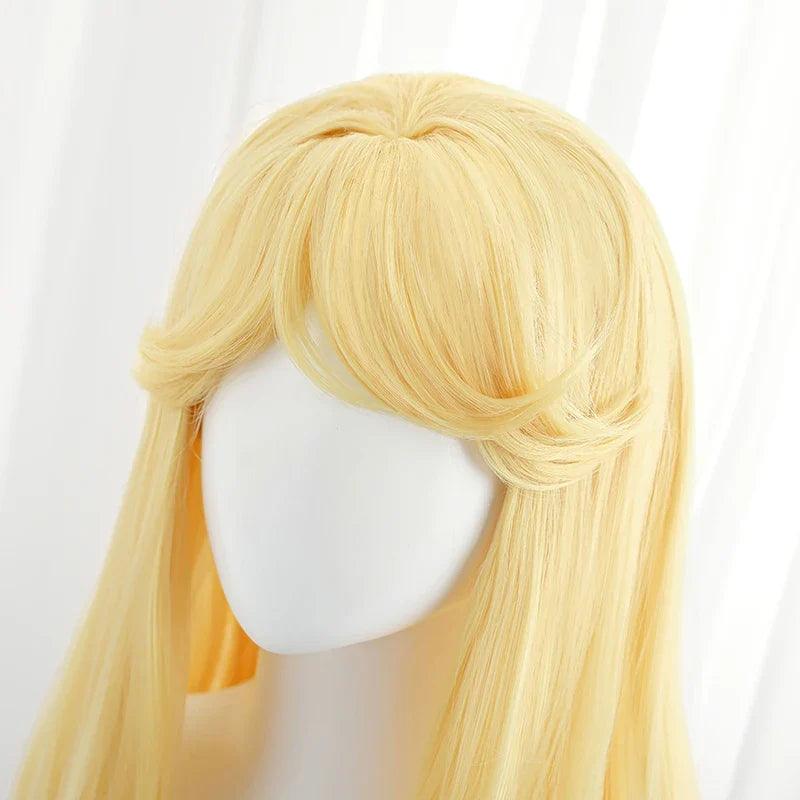 Game LOL Lovestruck Lux Cosplay Wig 85cm Yellow Women Cosplay Wigs Heat Resistant Synthetic Hair