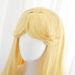 Game LOL Lovestruck Lux Cosplay Wig 85cm Yellow Women Cosplay Wigs Heat Resistant Synthetic Hair