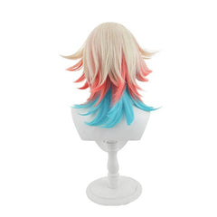 Game LOL Prestige Empyrean Kayle Cosplay Wig 40cm Mixed Color Women Wigs Heat Resistant Synthetic Hair