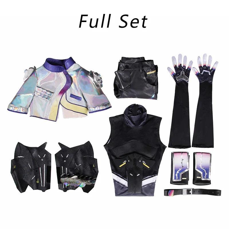 Game Valorant Vyse Cosplay Costume Sentinel Vyse Agent Rose Women Punk Uniform Halloween Party Outfit