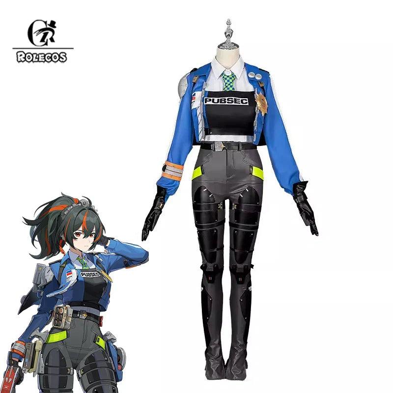 Game Zenless Zone Zero Zhu Yuan Cosplay Costume Criminal Investigation Leader Uniform Halloween Cosplay Party Outfit