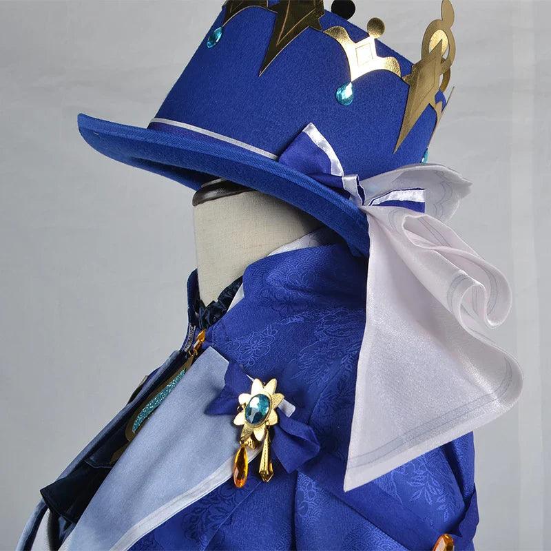 Genshin Impact Furina Cosplay Costume Fontaine Water God Focalors Halloween Costume Women Party Role Play Blue Uniform