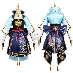 ROLECOS Genshin Impact Kamisato Ayaka Cosplay Costume for Women Outfit Dress Halloween Role Play Suit In Stock