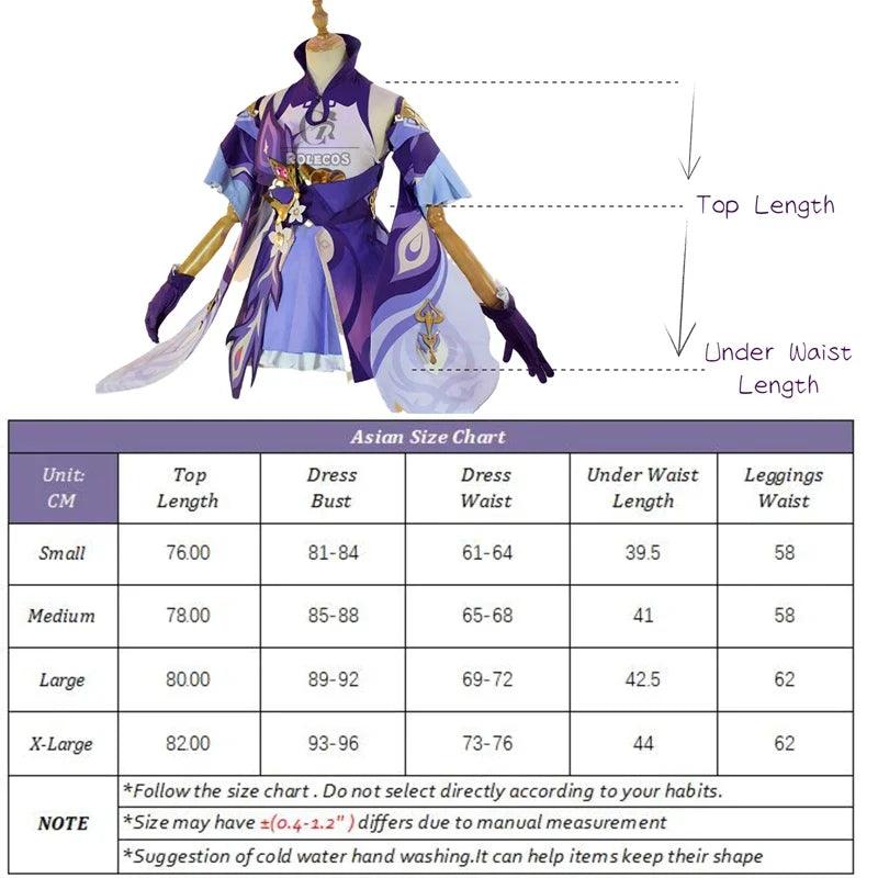 Genshin Impact Keqing Cosplay Costume Game Genshin Impact Cosplay Women Purple Costume Halloween Dress