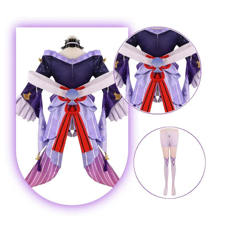 Genshin Impact Kokomi Cosplay Costume Sangonomiya Kokomi Cosplay Costume Women Dress Halloween Full Set with Headwear