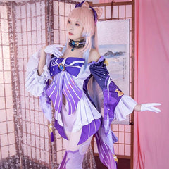 Genshin Impact Kokomi Cosplay Costume Sangonomiya Kokomi Cosplay Costume Women Dress Halloween Full Set with Headwear