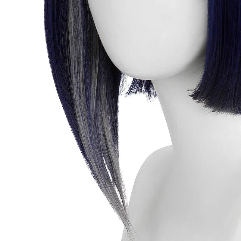 Genshin Impact Kujou Sara Cosplay Wig 35cm Short Straight Wig Heat Resistant Synthetic Hair