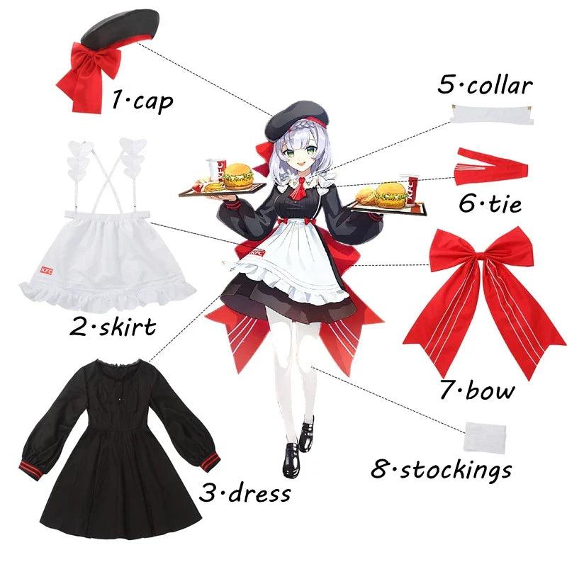 Genshin Impact Noelle Cosplay Costume Game Cosplay Maid Costume for Women Lolita Dress Girl Jk Uniform With Hat Outfit