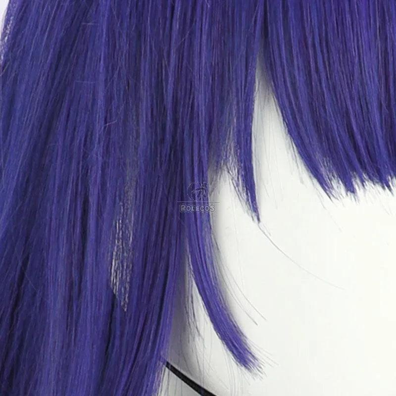 Genshin Impact Raiden Shogun Cosplay Wig 110cm Purple Straight Baal Cosplay wigs Heat Resistant Perucas Synthetic Hair