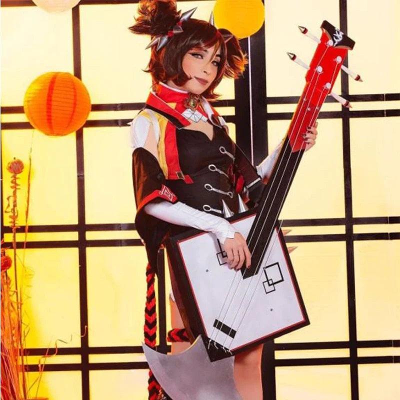 Genshin Impact XINYAN Cosplay Costume Game Genshin Impact Cosplay Costume for Women Halloween Suit Sexy Outfit