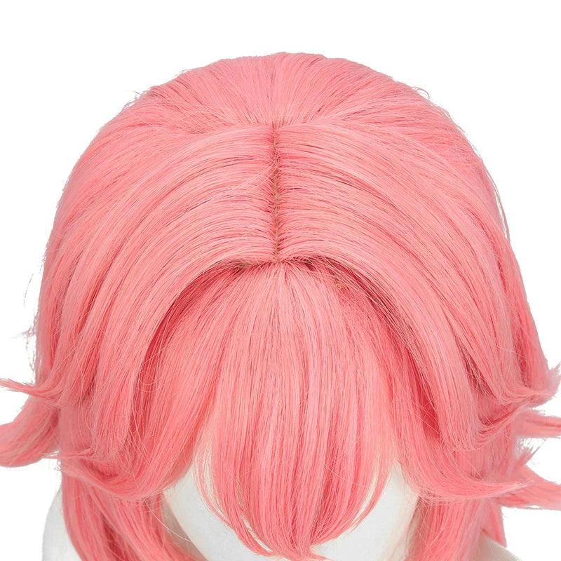 Genshin Impact Yae Guuji Cosplay Wig 80cm Long Pink Straight Wig Yae Miko Wig Heat Resistant Synthetic Hair