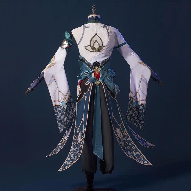 Honkai Star Rail Cold Dragon Young DanHeng Cosplay Costume with Dragon Horn Dan Heng Cosplay Ancient Style Men Suit