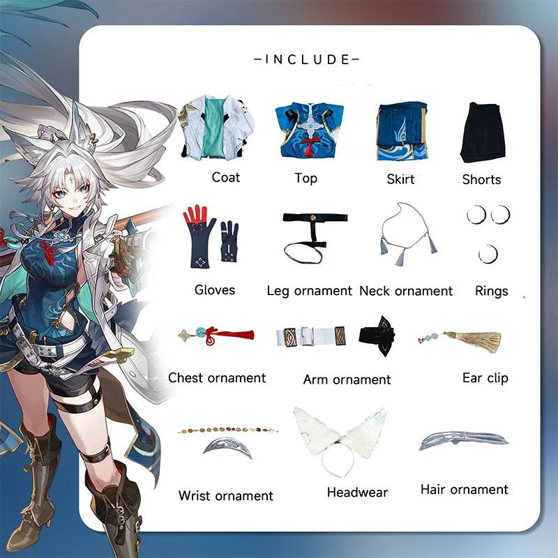 Honkai Star Rail Feixiao Cosplay Costume The Great General The Merlin's Claw Feixiao Men Halloween Carnival Party Suit