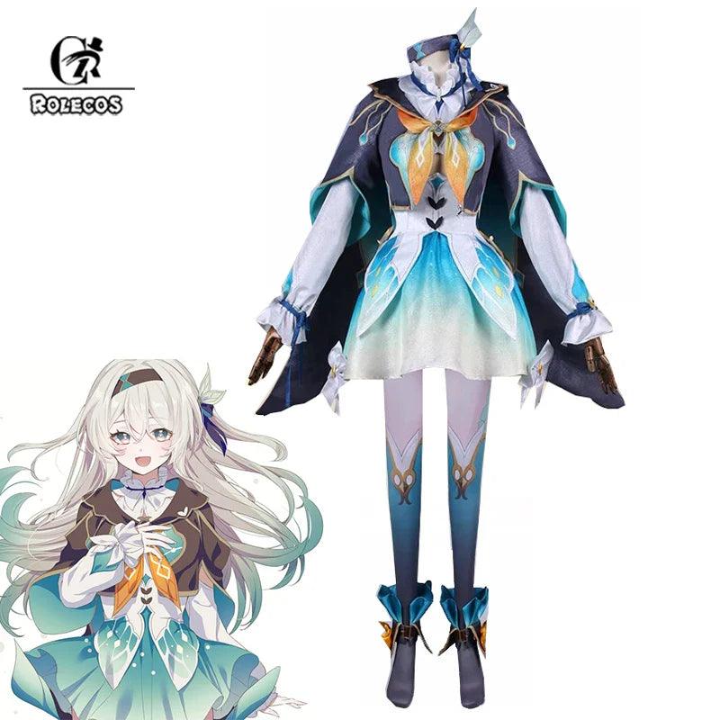 Honkai Star Rail Firefly Cosplay Costume Doujin Firefly Crown of The Mundane and Divine Women Halloween Party Outfit