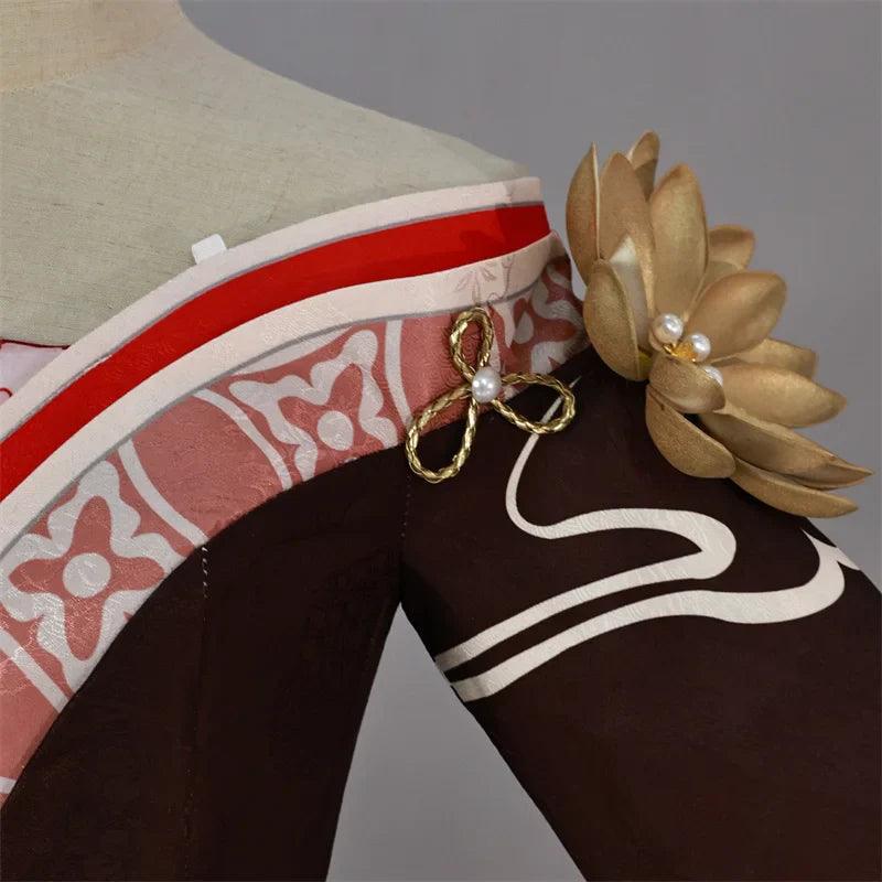 Honkai Star Rail Fugue Tingyun Cosplay Costume Ancient Style Fox Tails Design Women Dress Halloween Carnival Party Suit