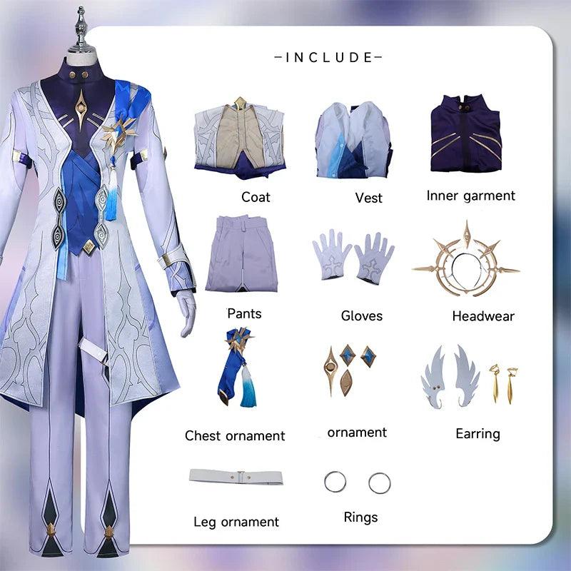 Honkai Star Rail Latest Sunday Cosplay Costume Mr. Sunday Halovian Men Uniform Halloween Carnival Role Play Male Outfits