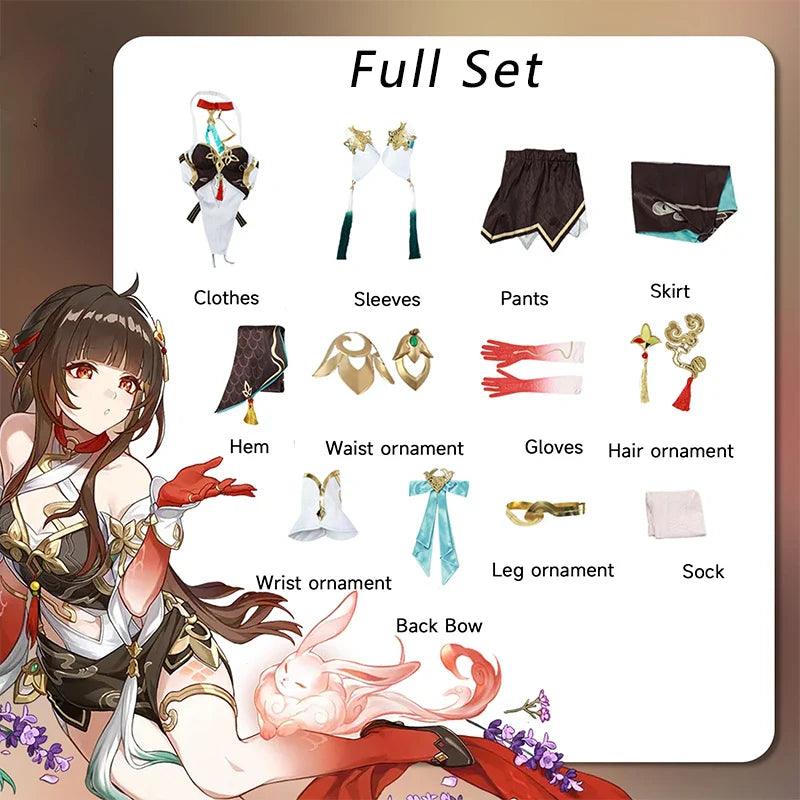 Honkai Star Rail Lingsha Cosplay Costume Vidyadhara Healer Lingsha Women Suit Halloween Carnival Party Uniform