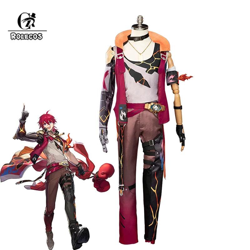 Honkai Star Rail Luka Cosplay Costume Wildfire Boxer Champion Luka Men Cosplay Ancient Style Male Full Suit