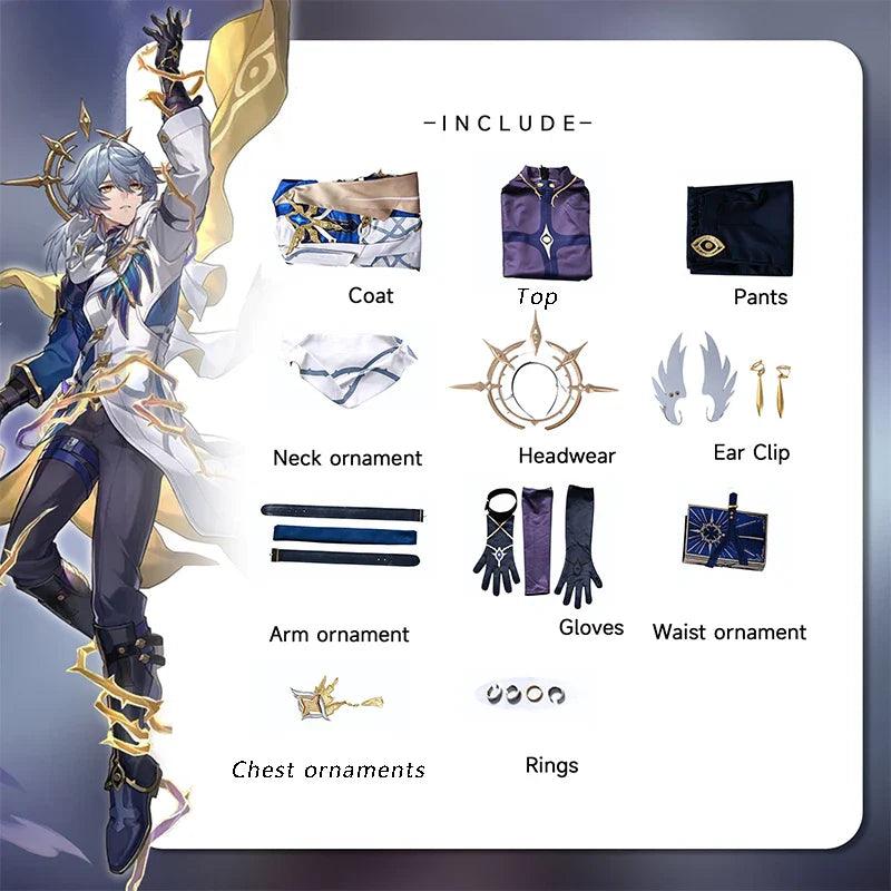 Honkai Star Rail Order Sunday Cosplay Outfit Costume Halovian Mr. Sunday Uniform Halloween Carnival Role Play Outfits