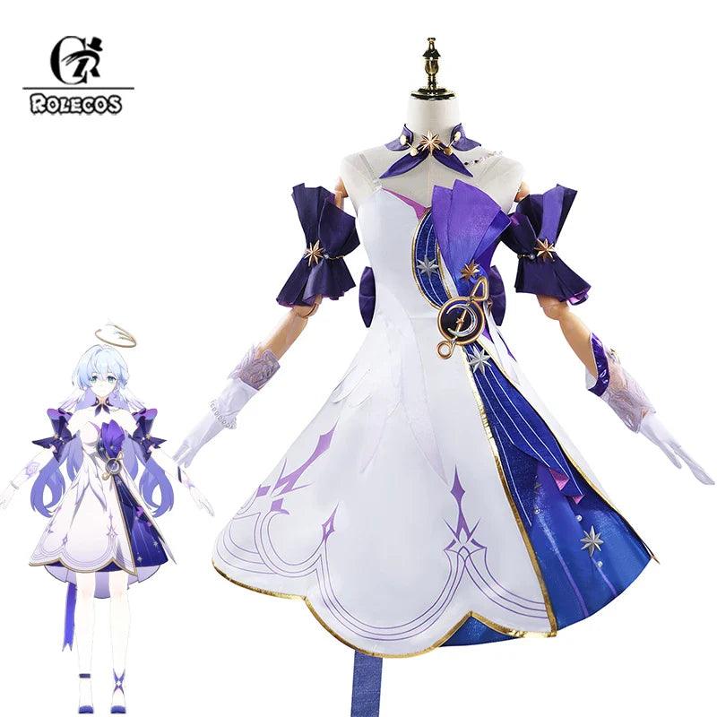 Honkai Star Rail Robin Cosplay Costume Idol Singer Penacony Women Halloween Party Dress With Musical Elements