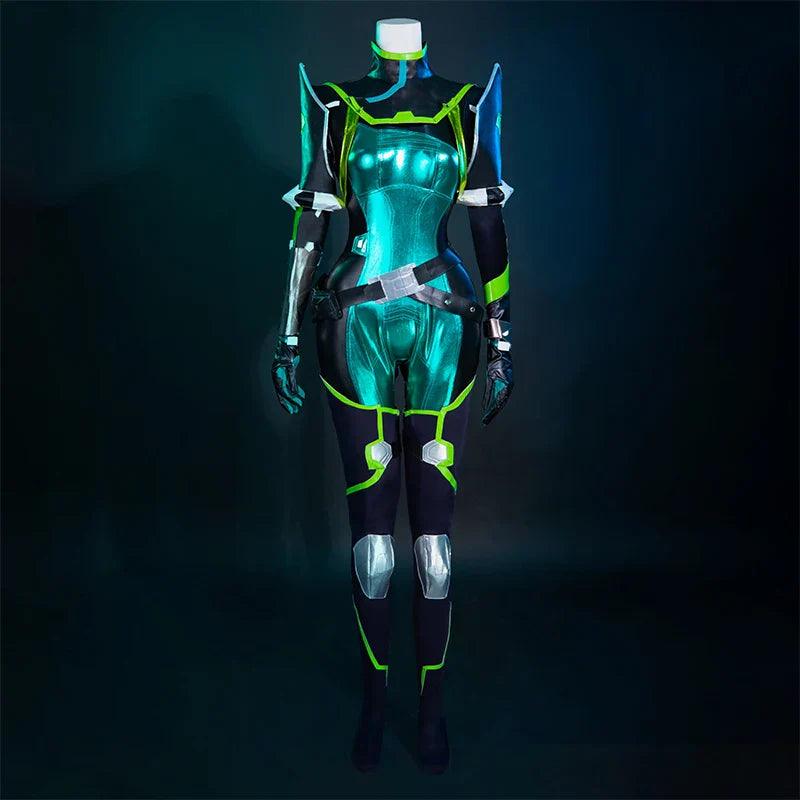 In Stock Viper Cosplay Costume Game Valorant Viper Cosplay Costume Green Women Combat Uniform Halloween Party Outfit