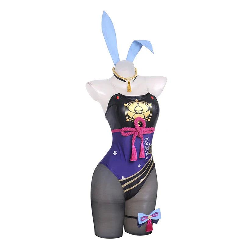 Kamisato Ayaka Bunny Girl Costume New Original Genshin Impact Bunny Suit Sexy Women Jumpsuit Full Set