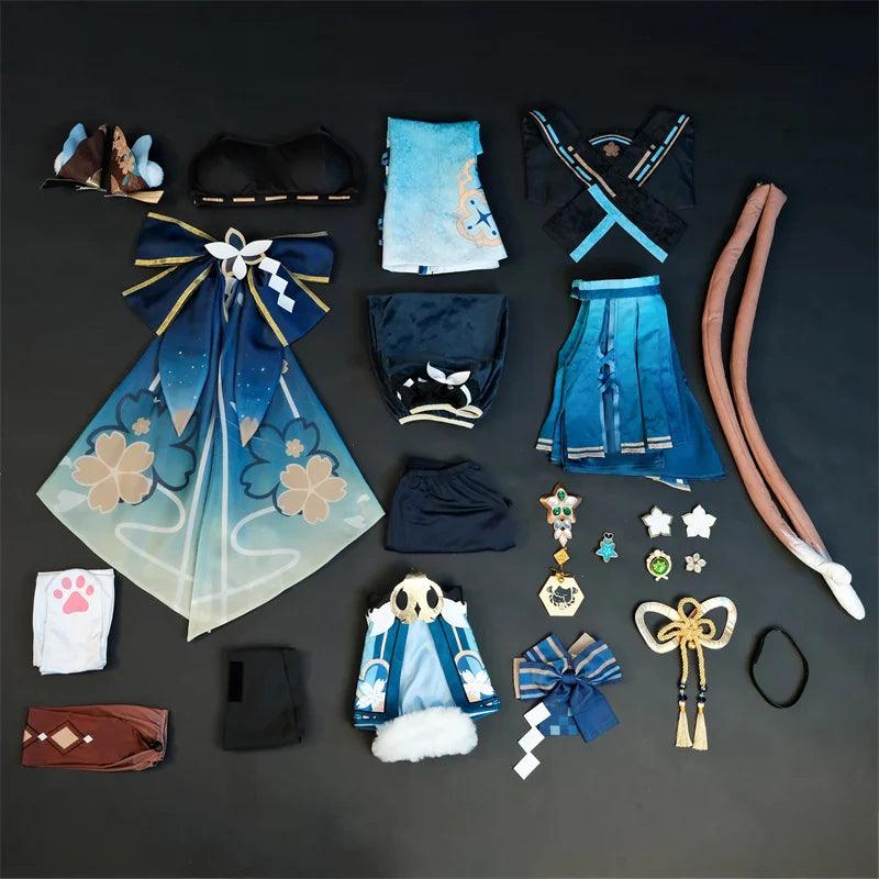 Kirara Cosplay Costume Game Genshin Impact Kirara Cat Style Uniform Costume Halloween Women Cosplay Costume Full Set