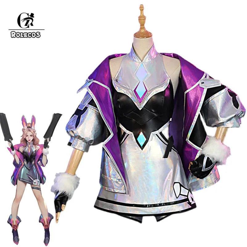 LOL Battle Bunny Miss Fortune Cosplay Costume Game LOL Cosplay Costume Sexy Women Dress Stocking Full Set New Skin