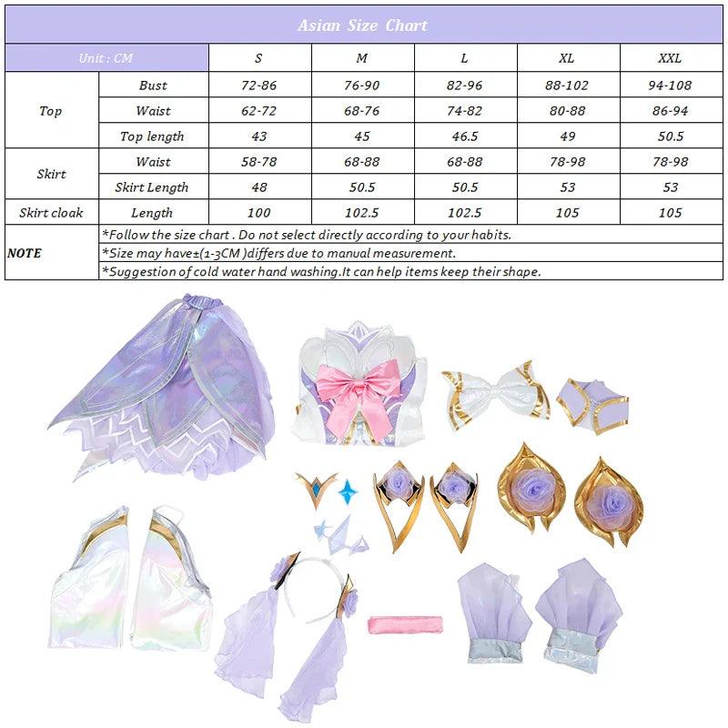 LOL Crystal Rose Seraphine Cosplay Costume Game LOL Seraphine Rose Design Outfit Halloween Women Suit New Skin