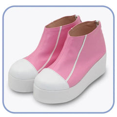 LOL HEARTSTEEL Alune Cosplay Shoes Pink Flat Thick Sole Women Zipper Casual Shoes Party Halloween Ladies Shoes