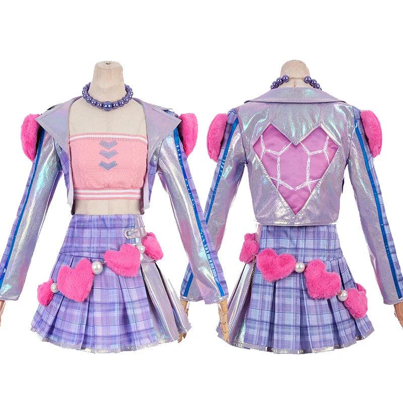 LOL Heartache & Heartthrob Caitlyn Cosplay Costume LOL Valentine's Day New Skin Women Cosplay Costume Halloween Full Set