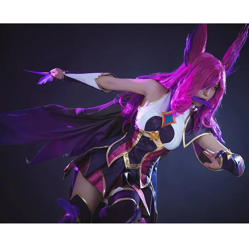 LOL Star Guardian Xayah Cosplay Costume Xayah Women Cosplay Suit with Cloak Halloween Carnival Suit New Version Pre-sale