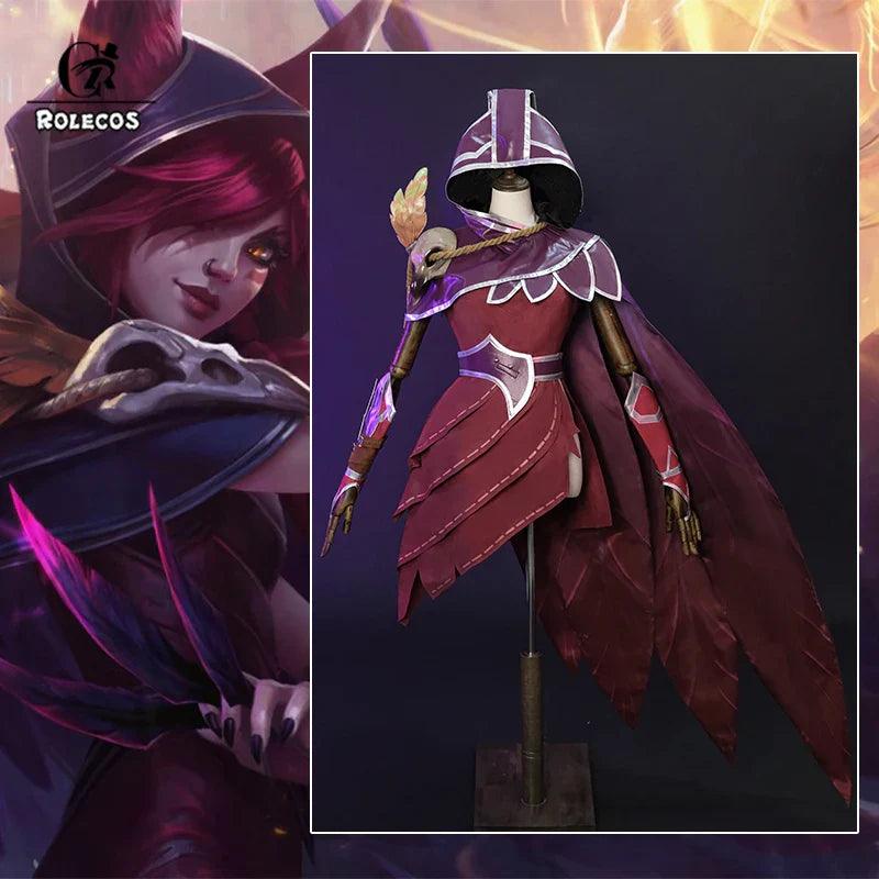 LOL The Rebel Xayah Cosplay Costume Game LOL Xayah New Champion Outfit Halloween Women Suit with Cloak