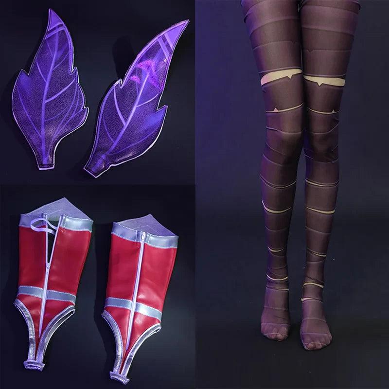 LOL The Rebel Xayah Cosplay Costume Game LOL Xayah New Champion Outfit Halloween Women Suit with Cloak