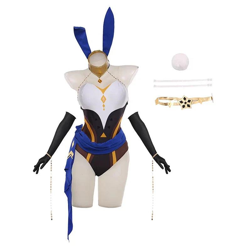 Layla Bunny Girl Costume New Original Genshin Impact Bunny Suit Sexy Exotic Dancers Women Jumpsuit Full Set