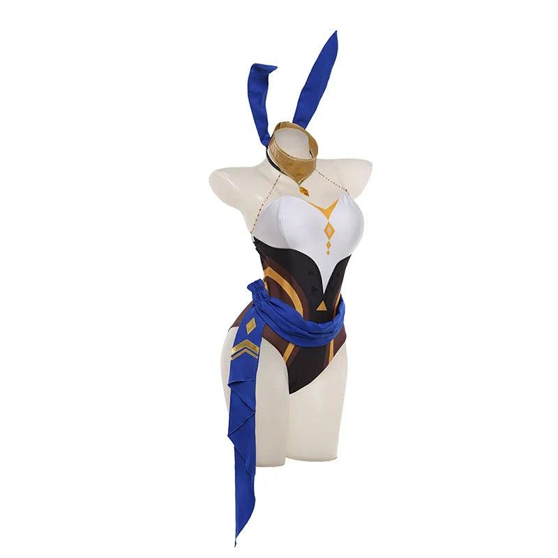 Layla Bunny Girl Costume New Original Genshin Impact Bunny Suit Sexy Exotic Dancers Women Jumpsuit Full Set